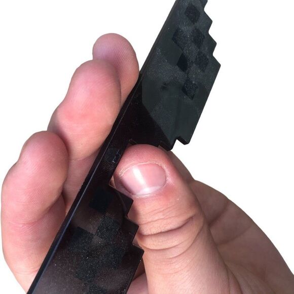 Funny 8 Bit Cartoon Glasses Black - Picture 3 of 13